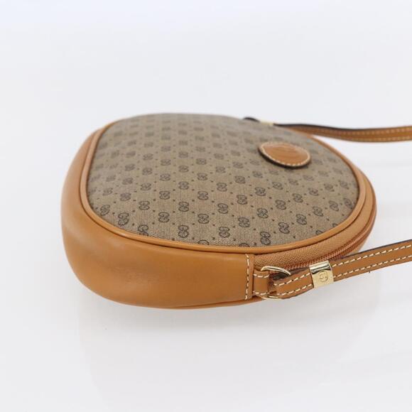GUCCI Micro GG Supreme Shoulder Bag PVC Beige Gold 007 89 1113 Auth BA7112